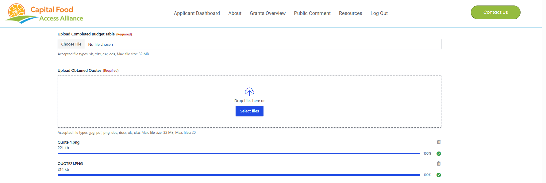 Demo 10 - Grant Application
