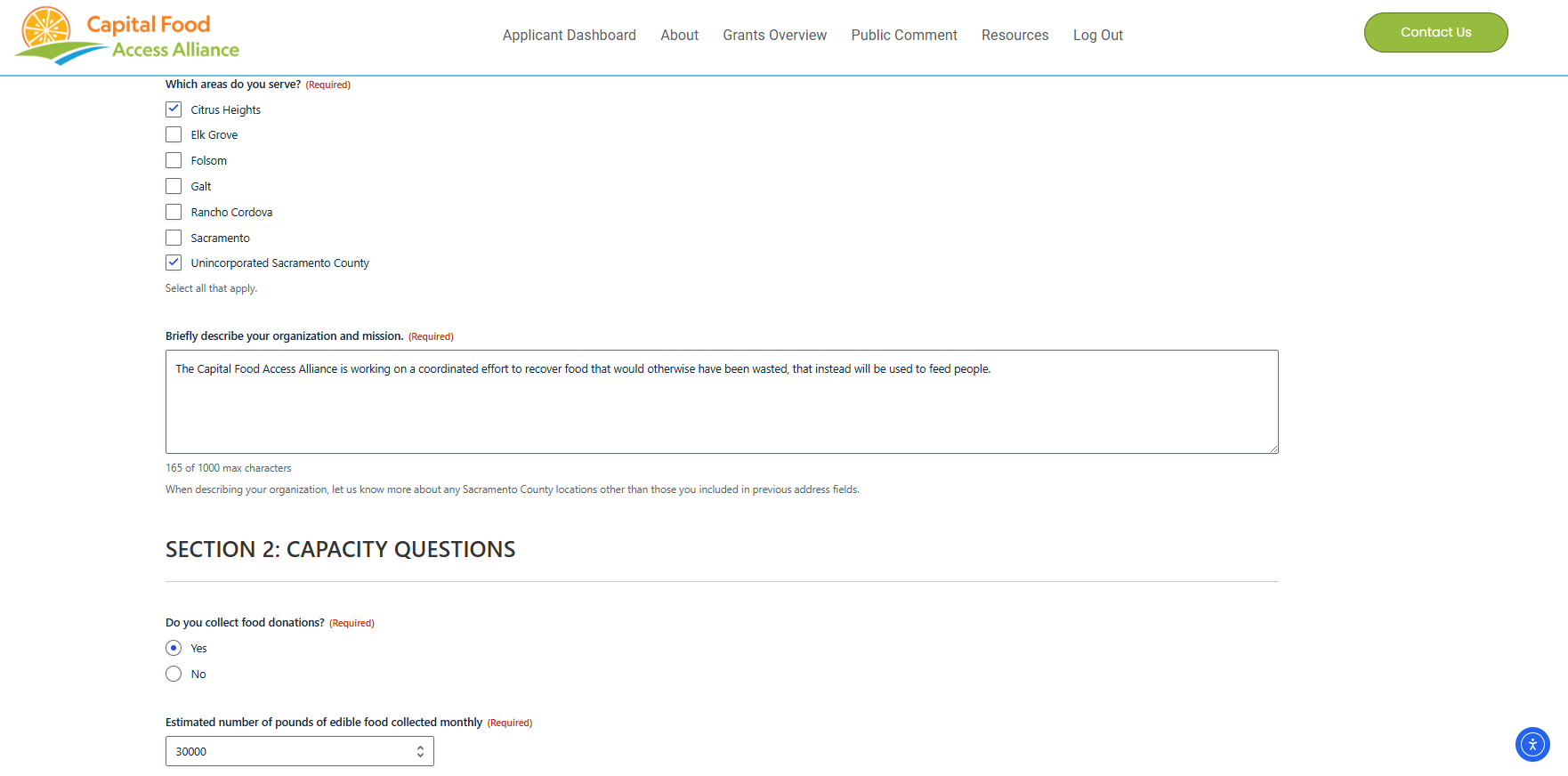 Demo 6 - Grant Application